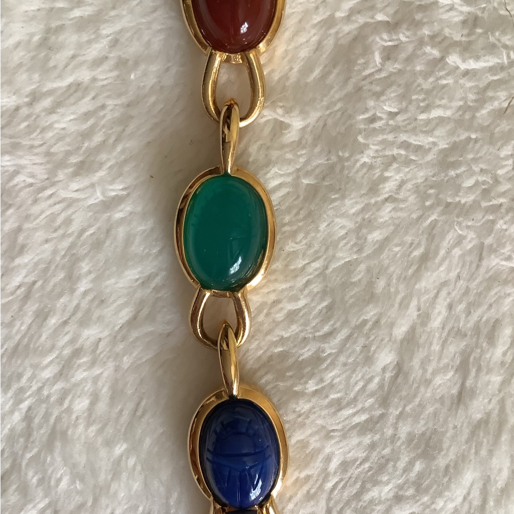 Trifari Scarab Beetle Bracelet - Picture 4 of 8